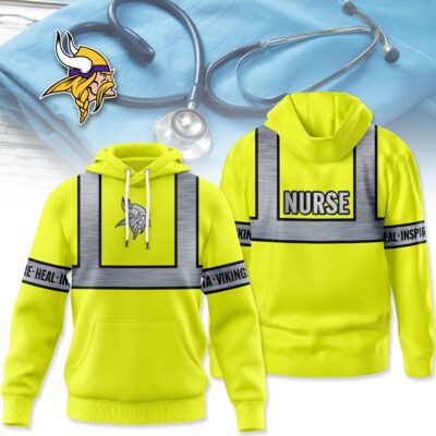 Minnesota Vikings | Premium NFL Nurse Safety Hi Vis Hoodie