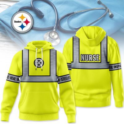Pittsburgh Steelers | Premium NFL Nurse Safety Hi Vis Hoodie
