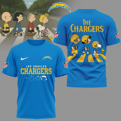 Los Angeles Chargers | Premium NFL Snoopy Abbey Road 3D Shirt