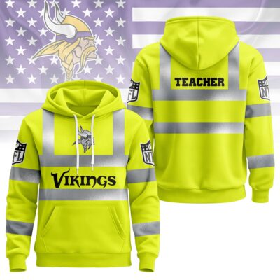 Minnesota Vikings | Premium NFL Teacher Safety Hi Vis Hoodie