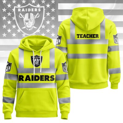 Las Vegas Raiders | Premium NFL Teacher Safety Hi Vis Hoodie