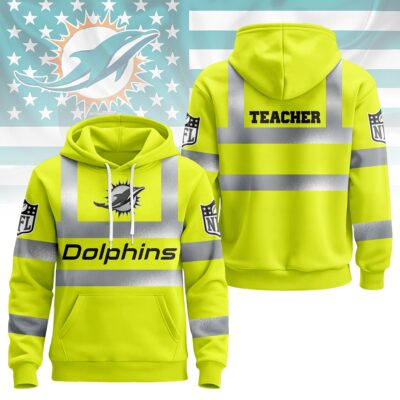 Miami Dolphins | Premium NFL Teacher Safety Hi Vis Hoodie