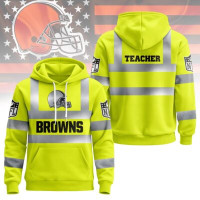 Cleveland Browns | Premium NFL Teacher Safety Hi Vis Hoodie