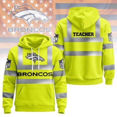 Denver Broncos | Premium NFL Teacher Safety Hi Vis Hoodie