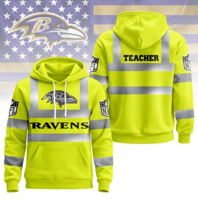 Baltimore Ravens | Premium NFL Teacher Safety Hi Vis Hoodie