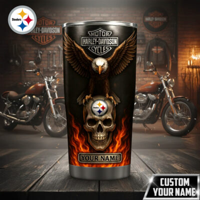 Pittsburgh Steelers | Premium NFL Harley Davidson Tumbler