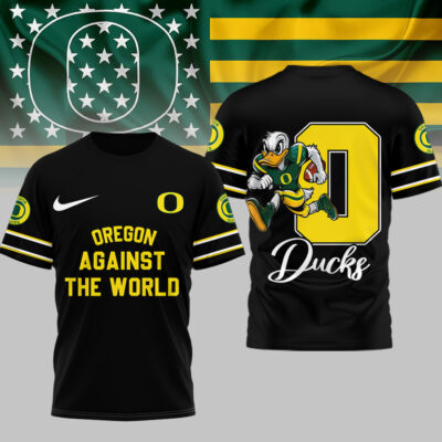 Oregon Ducks | Premium NCAA My Team Against The World T-shirt - Black