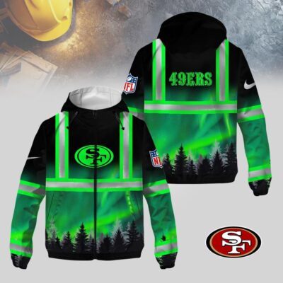 San Francisco 49ers | Premium NFL Northern Lights Hi-Vis Hoodie