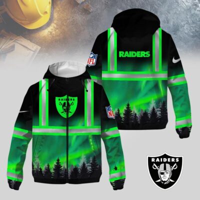 Las Vegas Raiders | Premium NFL Northern Lights Hi-Vis Hoodie