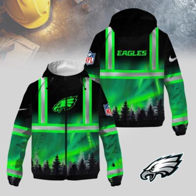 Philadelphia Eagles | Premium NFL Northern Lights Hi-Vis Hoodie