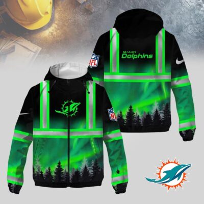Miami Dolphins | Premium NFL Northern Lights Hi-Vis Hoodie
