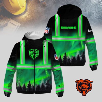 Chicago Bears | Premium NFL Northern Lights Hi-Vis Hoodie