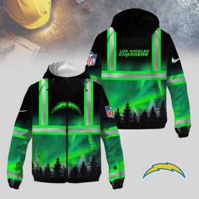Los Angeles Chargers | Premium NFL Northern Lights Hi-Vis Hoodie