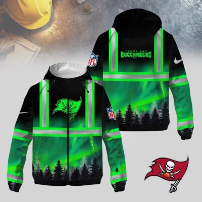 Tampa Bay Buccaneers | Premium NFL Northern Lights Hi-Vis Hoodie