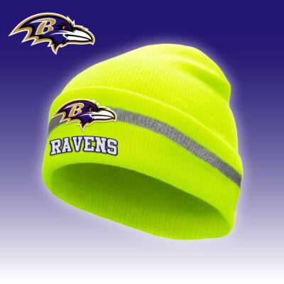 Baltimore Ravens | Premium NFL Hi-Vis Safety Beanie Hat