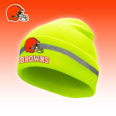 Cleveland Browns | Premium NFL Hi-Vis Safety Beanie Hat