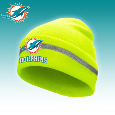 Miami Dolphins | Premium NFL Hi-Vis Safety Beanie Hat