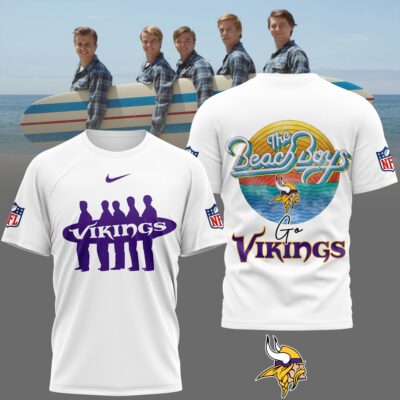 Minnesota Vikings | Premium NFL The Beach Boys 3D Shirt