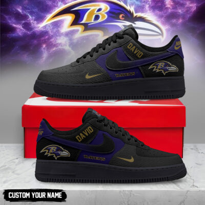Baltimore Ravens | Premium NFL Black in Black AF1