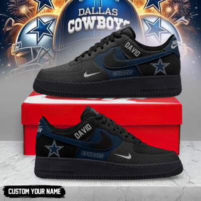 Dallas Cowboys | Premium NFL Black in Black AF1