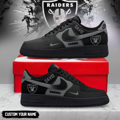Las Vegas Raiders | Premium NFL Black in Black AF1