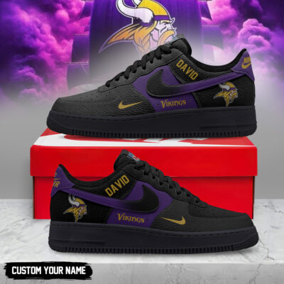 Minnesota Vikings | Premium NFL Black in Black AF1
