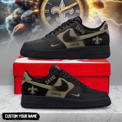 New Orleans Saints | Premium NFL Black in Black AF1