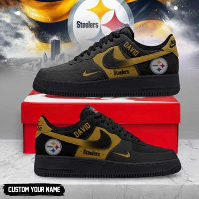 Pittsburgh Steelers | Premium NFL Black in Black AF1