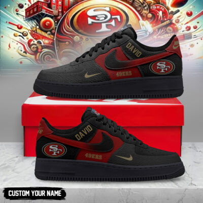 San Francisco 49ers | Premium NFL Black in Black AF1