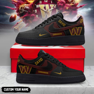 Washington Commanders | Premium NFL Black in Black AF1