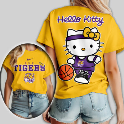 LSU Tigers | Premium NCAA Hello Kitty Basketball Women Shirt