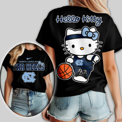 North Carolina Tar Heels | Premium NCAA Hello Kitty Basketball Women Shirt