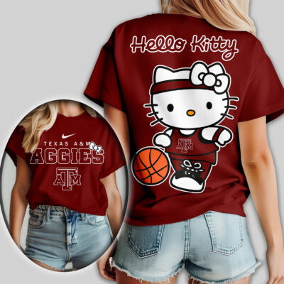 Texas A&M Aggies | Premium NCAA Hello Kitty Basketball Women Shirt