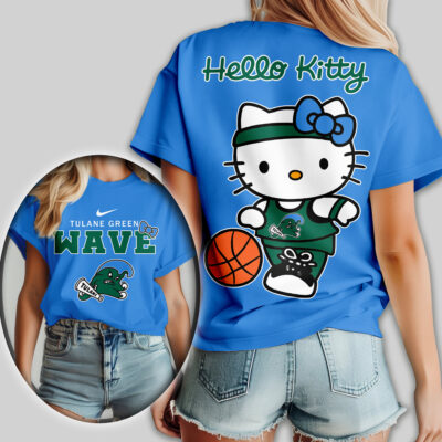 Tulane Green Wave | Premium NCAA Hello Kitty Basketball Women Shirt