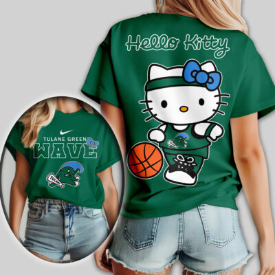 Tulane Green Wave | Premium NCAA Hello Kitty Basketball Women Shirt