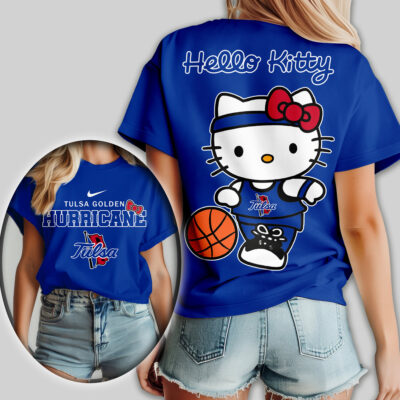 Tulsa Golden Hurricane | Premium NCAA Hello Kitty Basketball Women Shirt