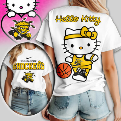 Wichita State Shockers | Premium NCAA Hello Kitty Basketball Women Shirt