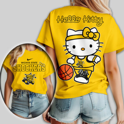 Wichita State Shockers | Premium NCAA Hello Kitty Basketball Women Shirt