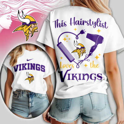 Minnesota Vikings | Premium NFL Hairstylist Fan Women Shirt