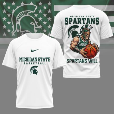 Michigan State Spartans | Premium NCAA GameDay Basketball 3D Shirt