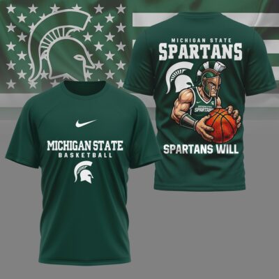 Michigan State Spartans | Premium NCAA GameDay Basketball 3D Shirt