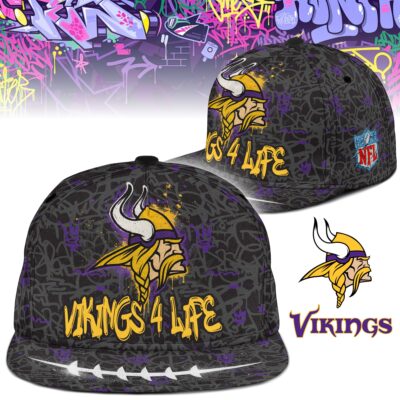 Minnesota Vikings | Premium NFL Graffiti My Team 4 Life Snapback Cap