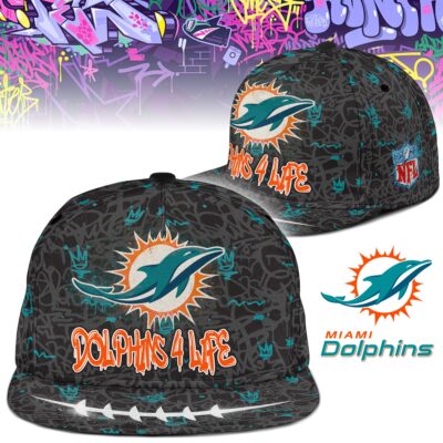 Miami Dolphins | Premium NFL Graffiti My Team 4 Life Snapback Cap
