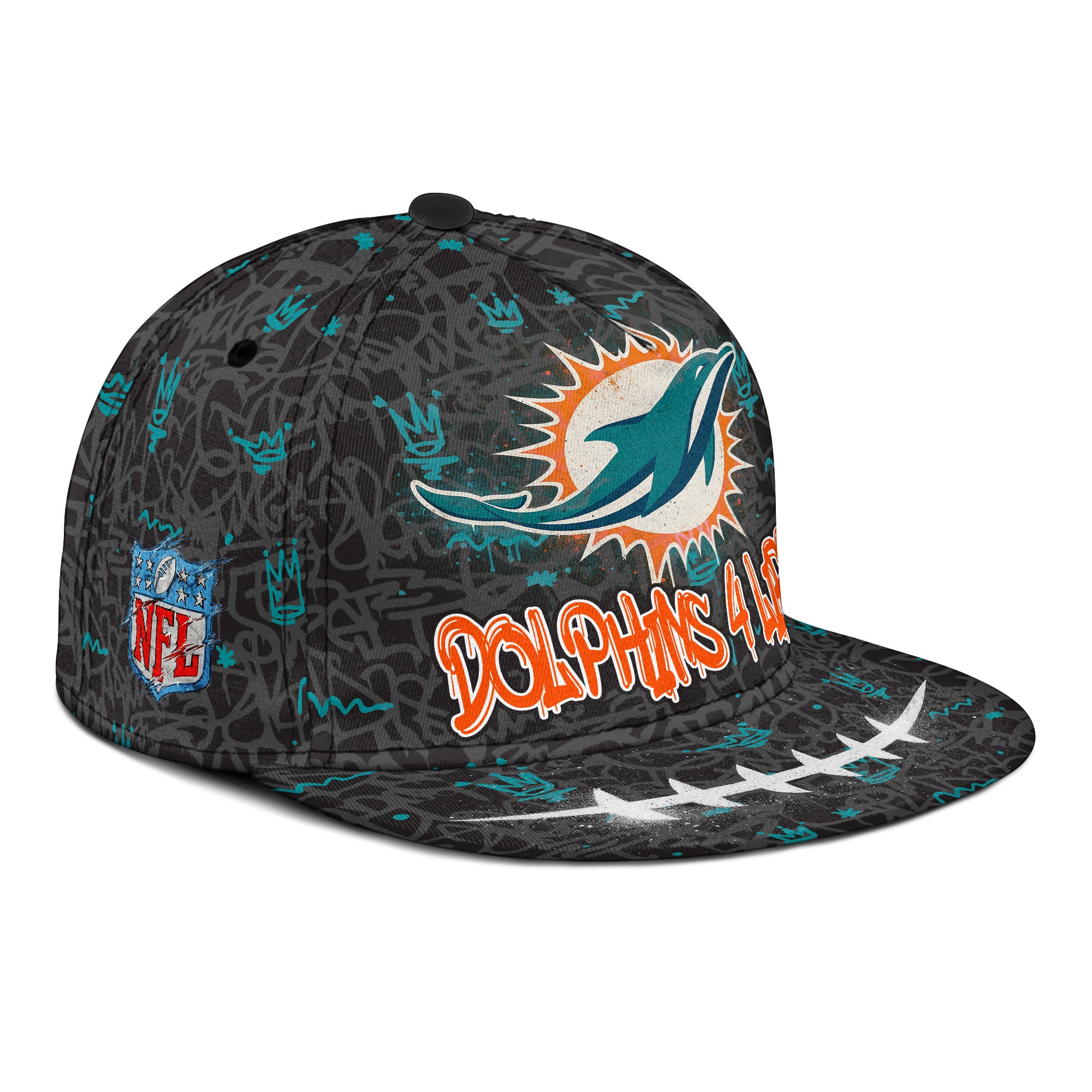 Miami Dolphins | Premium NFL Graffiti My Team 4 Life Snapback Cap - Image 3