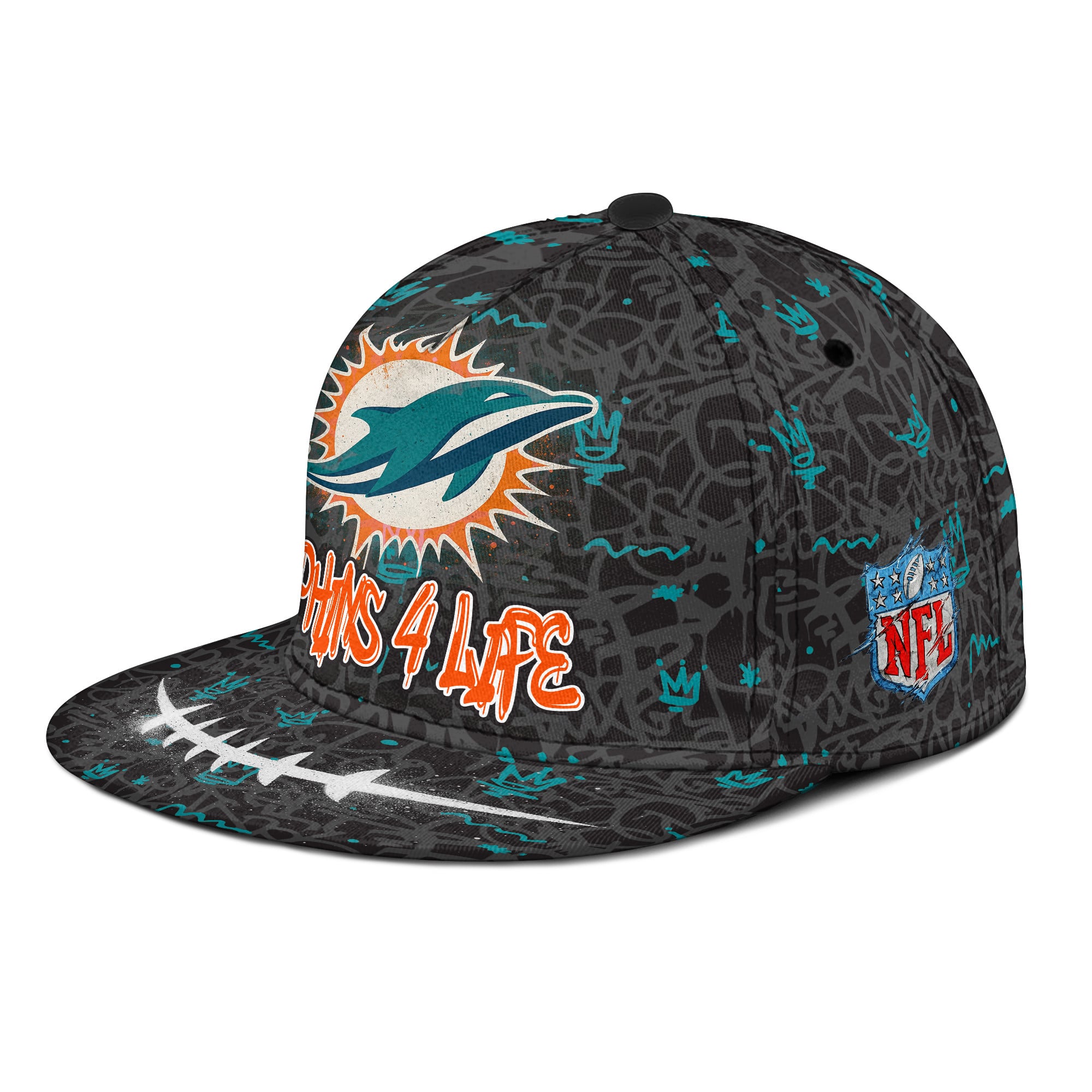 Miami Dolphins | Premium NFL Graffiti My Team 4 Life Snapback Cap - Image 4