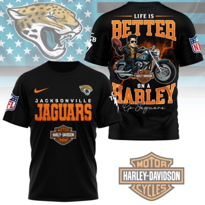 Jacksonville Jaguars | Premium NFL Elvis Presley Harley Davidson 3D Shirt