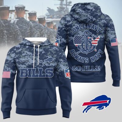 Buffalo Bills | Premium NFL US Navy 3D Hoodie