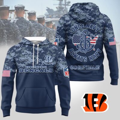 Cincinnati Bengals | Premium NFL US Navy 3D Hoodie