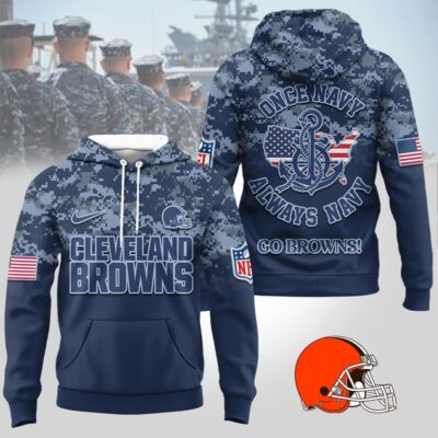 Cleveland Browns | Premium NFL US Navy 3D Hoodie