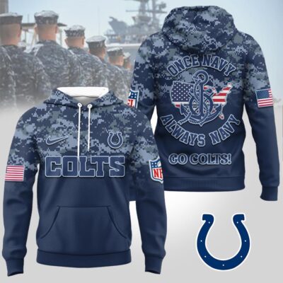 Indianapolis Colts | Premium NFL US Navy 3D Hoodie